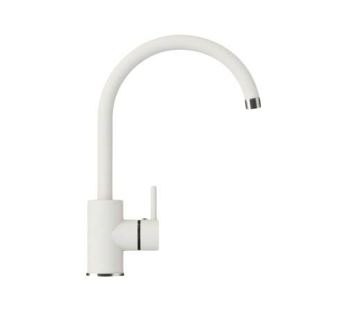 Смеситель Полигран Элара, белый хлопок