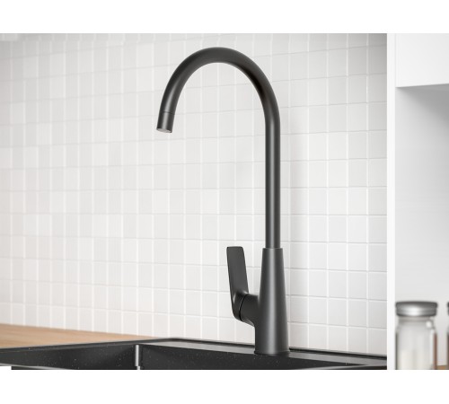 Смеситель кухонный РМС PL7BL-017F, черный