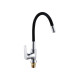 Смеситель кухонный гибкий РМС SL123BL-016F-1, хром/черный