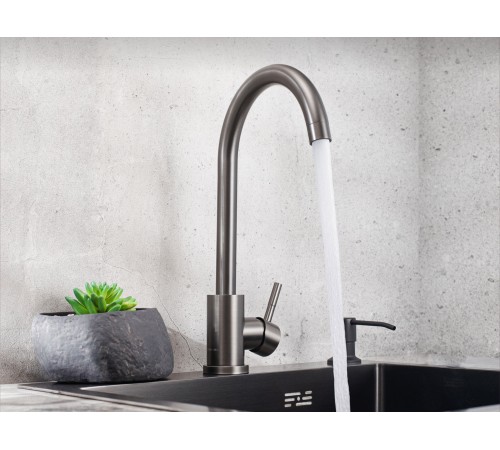 Смеситель кухонный РМС SUS124PVD-017F, графит