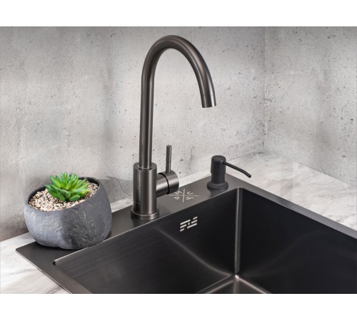 Смеситель кухонный РМС SUS124PVD-017F, графит