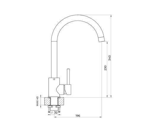 Смеситель Полигран Альтаир, уголь
