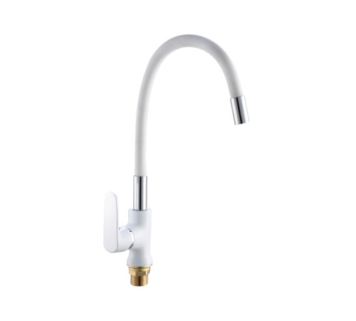 Смеситель кухонный гибкий РМС SL123W-016F-1, белый Смеситель кухонный гибкий РМС SL123W-016F-1, белый