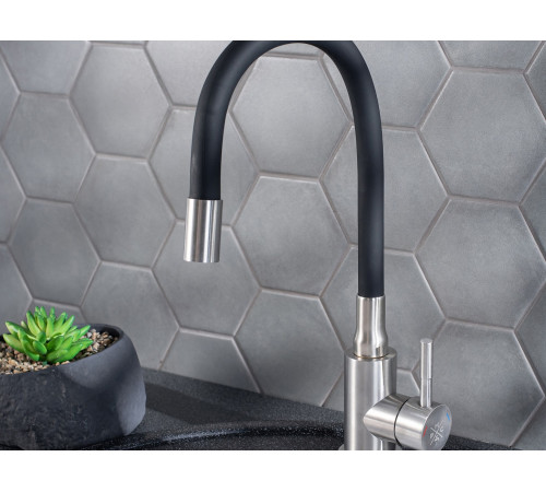 Смеситель кухонный РМС SUS124BL-016F, черный