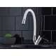 Смеситель кухонный гибкий РМС SL137W-016F, хром/белый