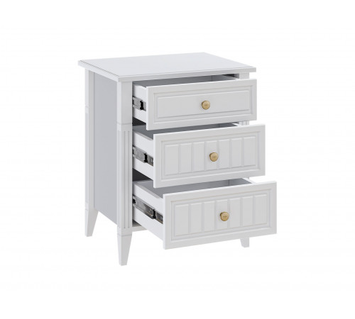 Спальный гарнитур Леона, белый античный/белый ЛДСП/белый МДФ