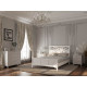 Спальный гарнитур Леона, белый античный/белый ЛДСП/белый МДФ