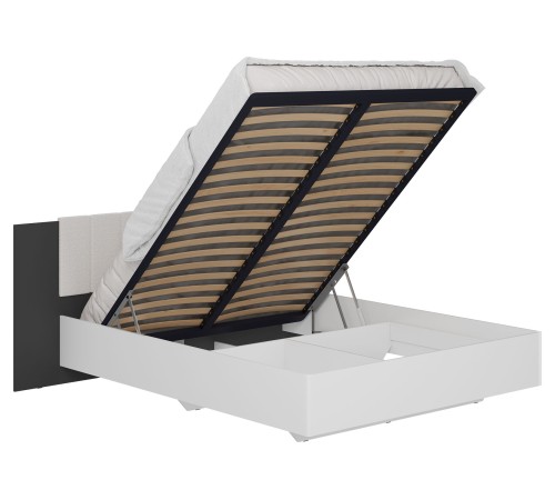 Спальный гарнитур Нуар, белый/графит/букле