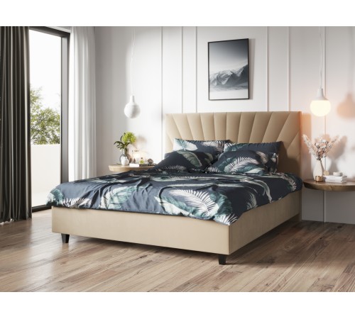 Спальный гарнитур Эвора 3, сапфировый лак/таксус/кремовый велюр