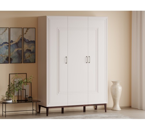 Спальный гарнитур Эвора 3, льняной/персидский жемчуг/какао велюр