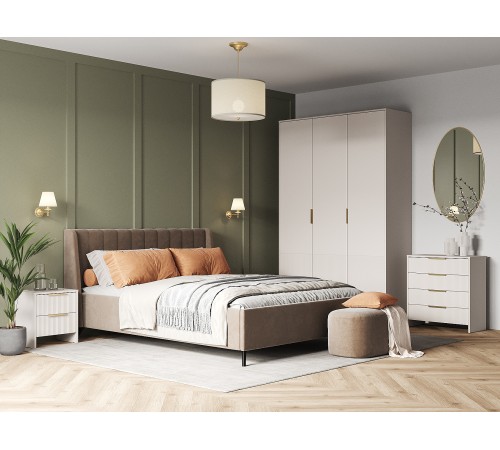 Спальный гарнитур Пандора, кашемир/айриш/какао велюр