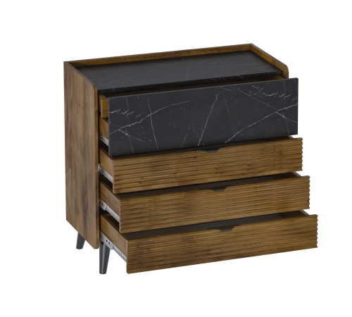 Спальный гарнитур Браун 1, таксония/мрамор неро маркина