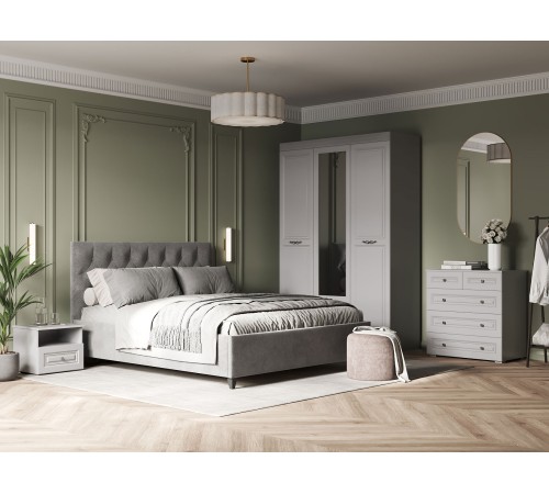 Спальный гарнитур Аврора 6, антрацит/серый