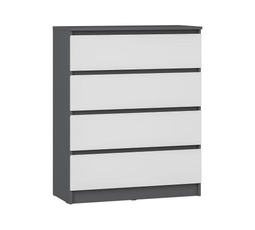 Спальный гарнитур Нуар, белый/графит/букле