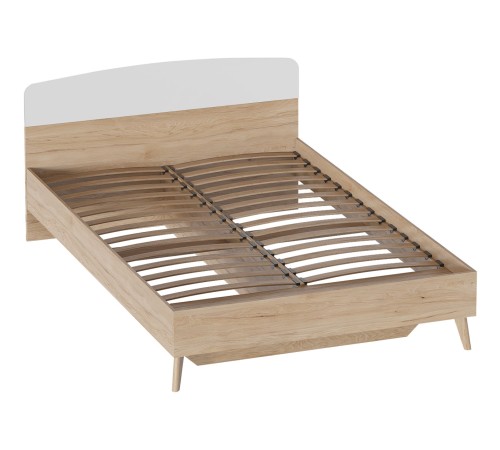 Спальный гарнитур Калгари 2, дуб светлый натуральный/белый матовый