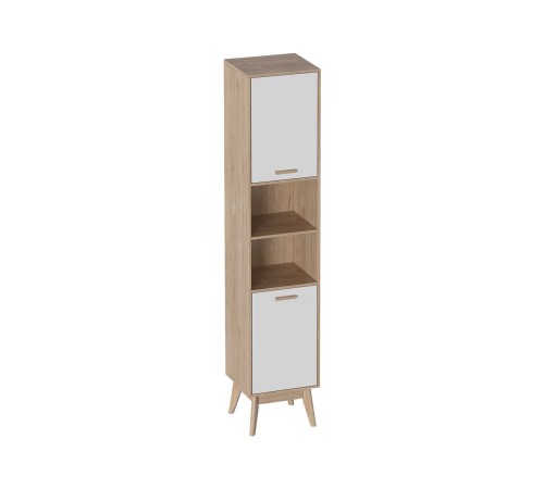 Спальный гарнитур Калгари 3, дуб светлый натуральный/белый матовый