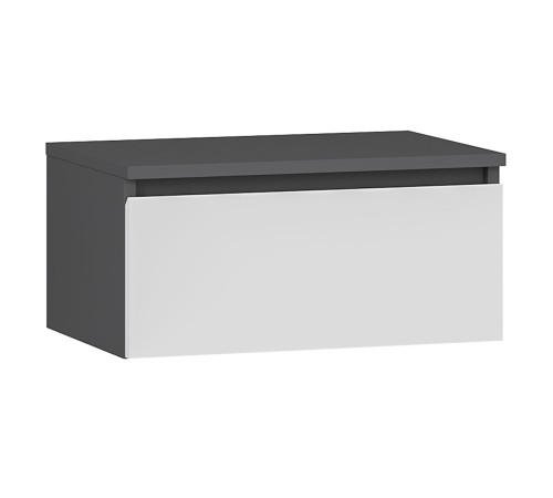 Спальный гарнитур Нуар, белый/графит/букле