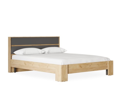 Спальный гарнитур Хелен 2, дуб крафт золотой/графит серый