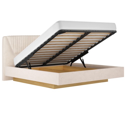 Спальный гарнитур Вега Сапфир 1, дуб золотистый/белый глянец/айвори микровелюр Спальный гарнитур Вега Сапфир 1, дуб золотистый/белый глянец/айвори микровелюр