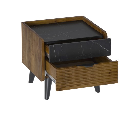 Спальный гарнитур Браун 1, таксония/мрамор неро маркина