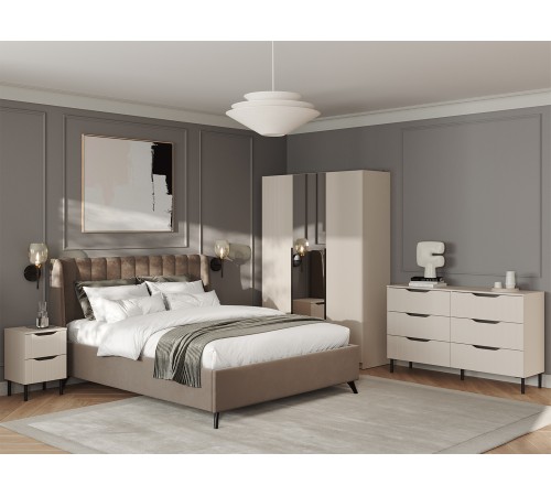 Спальный гарнитур Памир, меланж/какао велюр