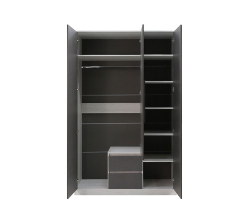 Спальный гарнитур Нильс, дуб эльза/темно-серый лофт/силвер рогожка Спальный гарнитур Нильс, дуб эльза/темно-серый лофт/силвер рогожка