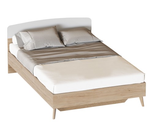 Спальный гарнитур Калгари 2, дуб светлый натуральный/белый матовый