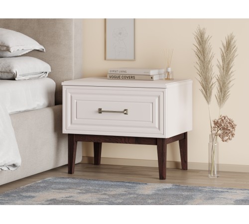 Спальный гарнитур Эвора 3, льняной/персидский жемчуг/какао велюр