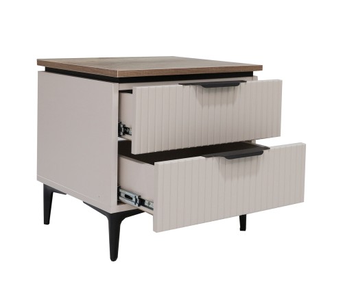 Спальный гарнитур Джулия, сатин/дуб каньон/лайн сафари/бежевый велюр