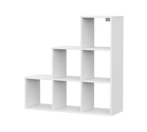 Стеллаж Токио (лесенка), белый текстурный