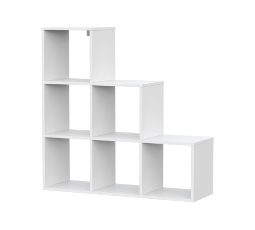 Стеллаж Токио (лесенка), белый текстурный