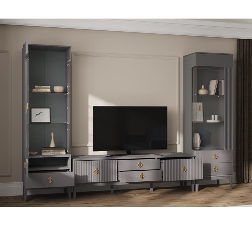 Гостиная Санторини 1, серый шифер/антрацит