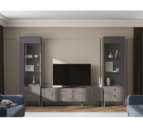 Гостиная Санторини 1, серый шифер/антрацит