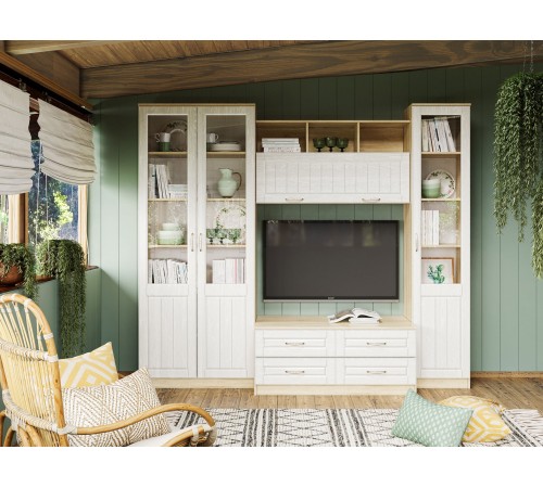 Гостиная Оливия Лайт 5, дуб сонома/белое дерево