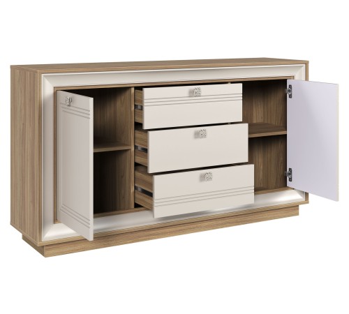 Гостиная Прато 3, вяз швейцарский светлый/газания матовая