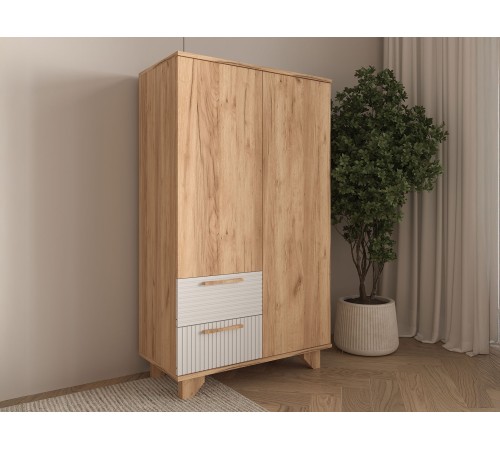 Гостиная Ньерд 7, дуб вотан/белый софт матовый