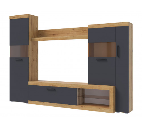 Гостиная Бастон, дуб вотан/графит (набор)