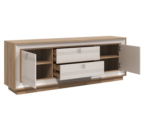 Гостиная Прато 2, вяз швейцарский светлый/газания матовая