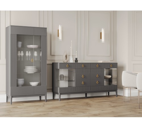 Гостиная Санторини 2, серый шифер/антрацит