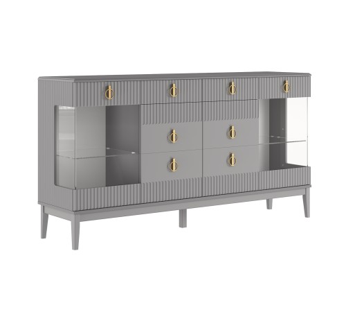 Гостиная Санторини 3, серый шифер/антрацит