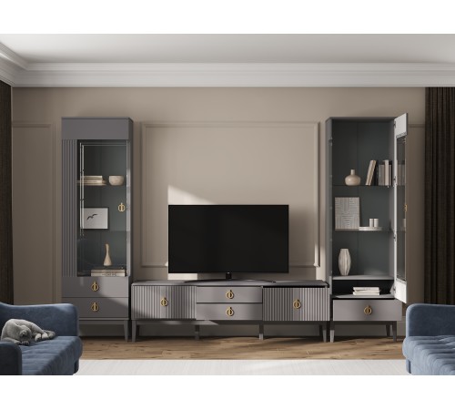 Гостиная Санторини 1, серый шифер/антрацит