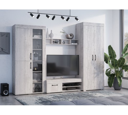 Гостиная Прима 2, бетон пайн светлый