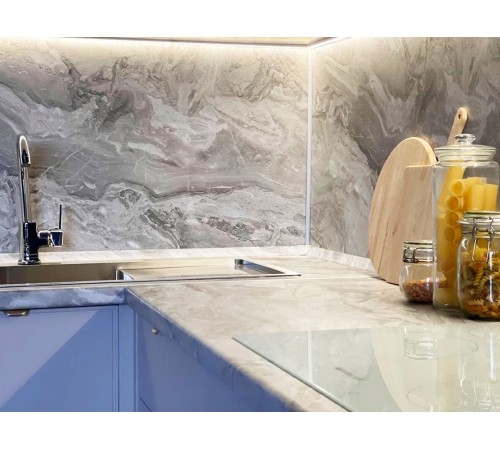 Стеновая панель глянец 3 м, тунис черный глянец