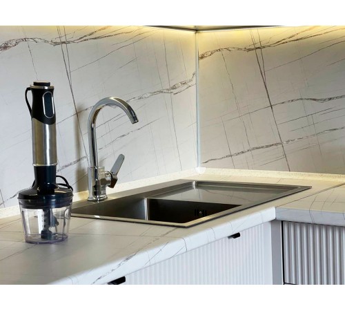 Стеновая панель глянец 3 м, тунис черный глянец