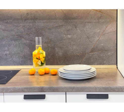 Стеновая панель глянец 3 м, тунис черный глянец