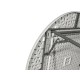 УТ000000597 Стол складной Кейт 116 круглый, белый/серый металл