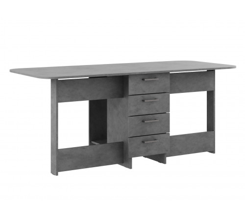 Стол-книжка Грэй с ящиками, бетон