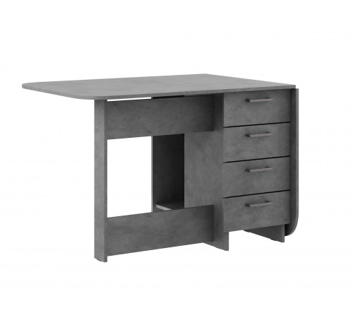 Стол-книжка Грэй с ящиками, бетон