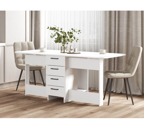 Стол-книжка Грэй с ящиками, белый