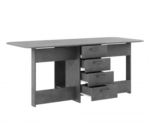 Стол-книжка Грэй с ящиками, бетон